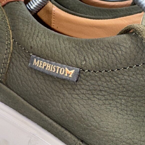 Mephisto Thomas Men's Sneaker Size US 11 Green Leather Air-Jet Walking Shoes - Picture 2 of 12